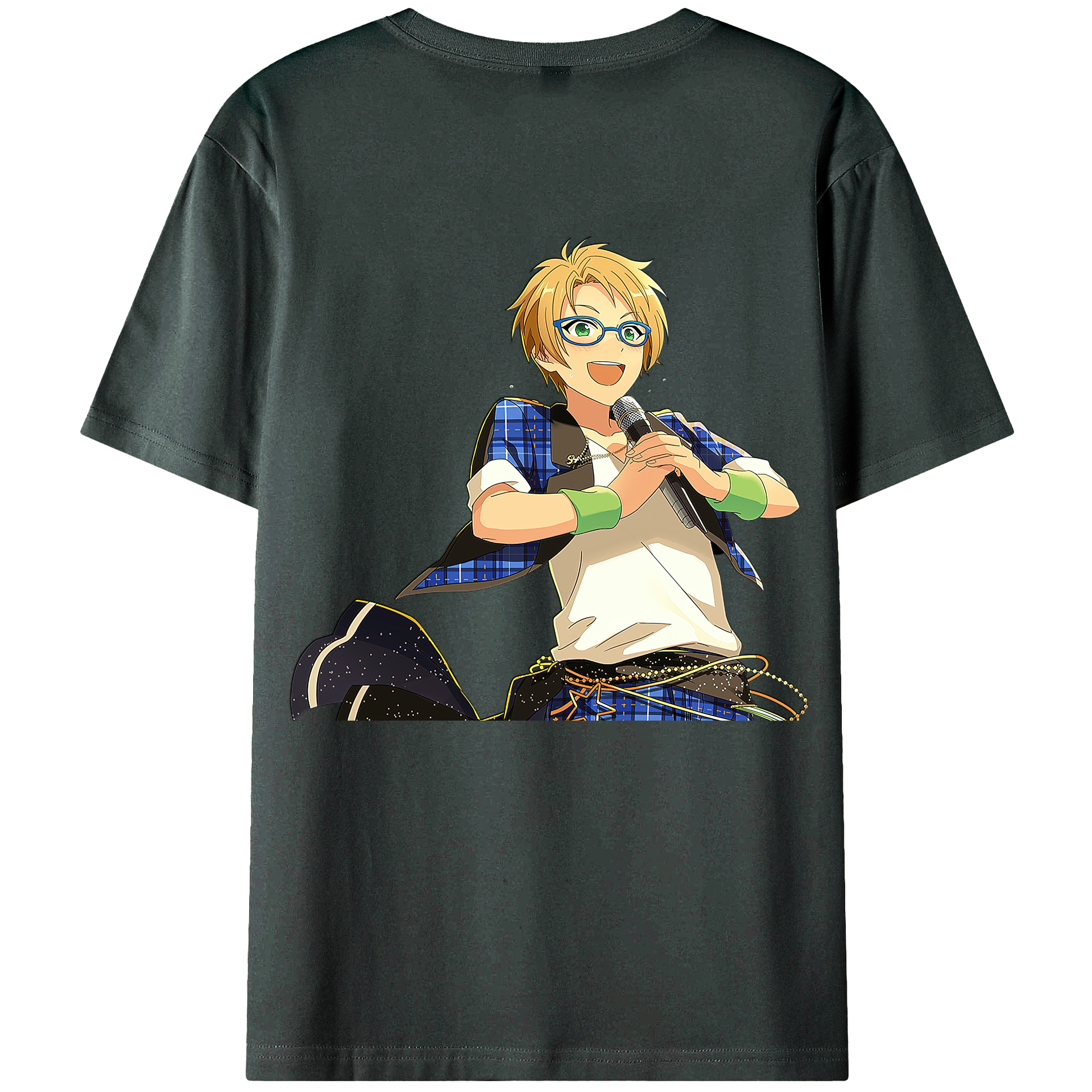 （画像用） あんさんぶるスターズ! Ensemble Stars 綿100％ メンズ半袖Tシャツ（バックプリント） 通気性